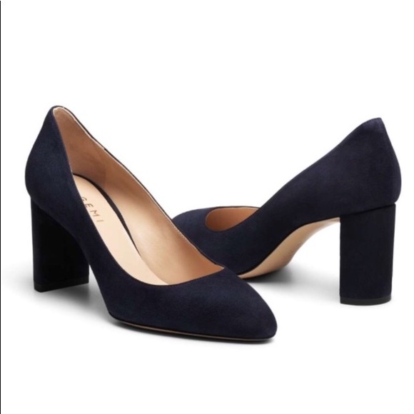 M. Gemi Shoes - M Gemi • Navy suede Lustro pumps heels size 35.5
